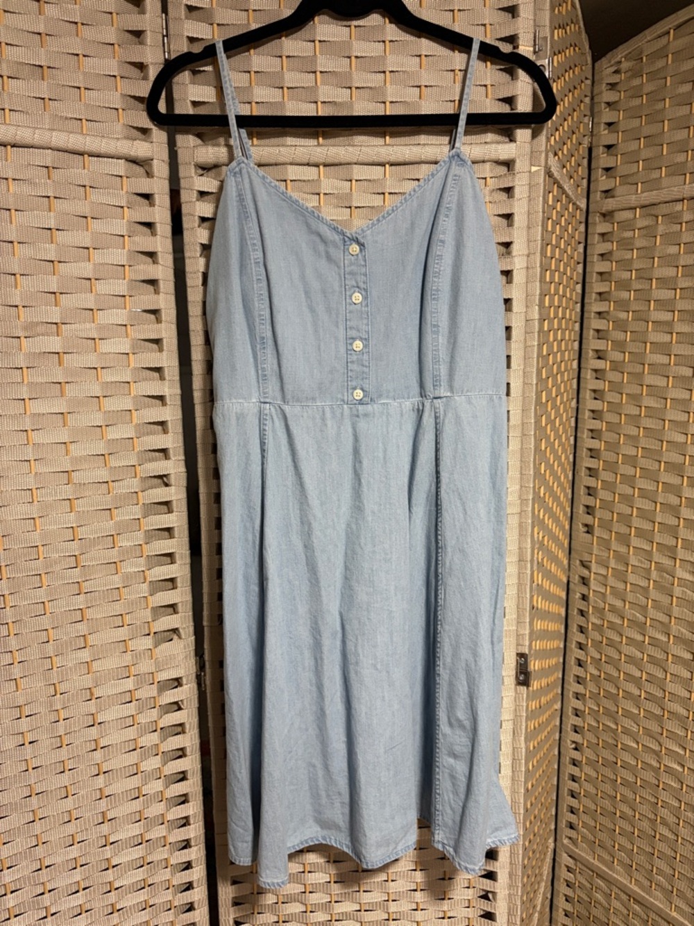GAP Light Blue Denim Mini Dress with Buttons